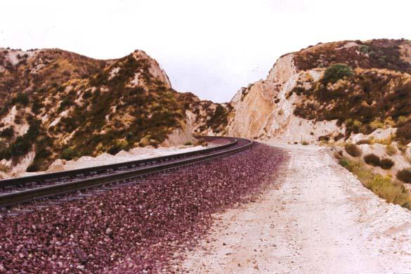 Cajon Pass train tracks
